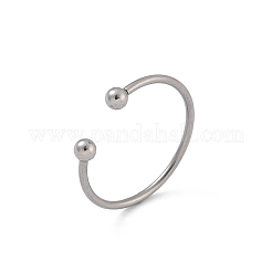 304ステンレススチールカフリング  ステンレス鋼色  1.2mm  内径：18mm&nbsp;RJEW-C137-01P
