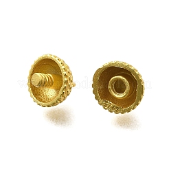 925スターリングシルバーネジ式クラスプ  ラウンド  18KGP本金メッキ  11.5x7.5mm  穴：1mm&nbsp;STER-R011-03G