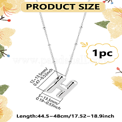 1pc Brass Chain with Alloy Letter Pendants Necklaces&nbsp;NJEW-LP0001-41H-P