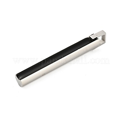 304ステンレススチールエナメルペンダント  コラムチャーム  ステンレス鋼色  40x6x5mm  穴：4x4mm&nbsp;STAS-Z126-04P