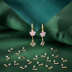 Rectangle 304 Stainless Steel Stud Earring Findings&nbsp;STAS-UN0058-32G