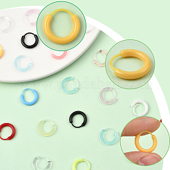 72Pcs 12 Colors Resin Hoop Earrings&nbsp;EJEW-SC0001-88