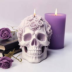 Skull Shape Candle DIY Food Grade Silicone Statue Mold&nbsp;PW-WG19280-02