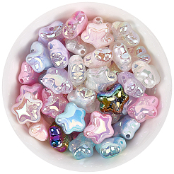 50Pcs Opaque UV Plating Acrylic Beads&nbsp;OACR-PA0001-01