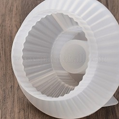 DIY シリコン キャンドル ホルダー金型  燭台金型  ロンデル  82x55mm  穴：19mm  内径：56mm&nbsp;DIY-K073-29A