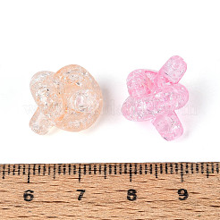 Transparent Crackle Acrylic Beads&nbsp;CACR-T002-01M