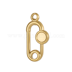 304 Stainless Steel Pendants Cabochon Setting&nbsp;STAS-OY009-55G