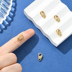 シーグレース ブラジャー マイクロパヴェ クリアキュービックジルコニア ロブスタークラスプ  カドミウムフリーと鉛フリー＆ニッケルフリー  18KGP本金メッキ  14x8x4.3mm  穴：2.7x2.5mm&nbsp;XGRQ5F541-794G
