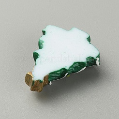 クリスマステーマ不透明樹脂カボション  クリスマスツリー  ゴールド  27x20x7.5mm&nbsp;LS-RESI-WH0029-33A