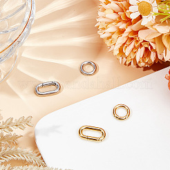 4Pcs 4 Styles 304 Stainless Steel Spring Gate Rings&nbsp;STAS-GO0001-26
