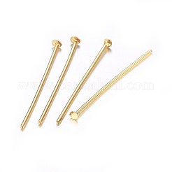 304ステンレス鋼フラットヘッドピン  ゴールドカラー  20.5x0.6mm  ヘッド：1.5mm&nbsp;X-STAS-F174-09G-B