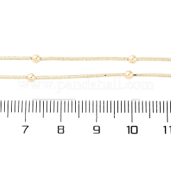 2.5mm 真鍮ボール スネーク チェーン ネックレス 女性 男性用  18KGP本金メッキ  18.07インチ（45.9cm）&nbsp;KK-P302-03G