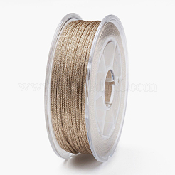ポリエステルメタリック糸  シャンパンイエロー  1mm  約32.8ヤード（30m）/ロール&nbsp;OCOR-G006-02-1.0mm-40