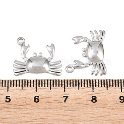 304ステンレスペンダント  カニチャーム  ステンレス鋼色  14.5x17.5x2.5mm  穴：1.4mm&nbsp;STAS-L317-23P