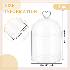 Heart Arch Glass Dome Cover&nbsp;DIY-WH0933-20F