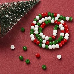 Christmas Theme Glass Beads Strands&nbsp;GLAA-YW0001-82B