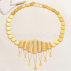 Luxurious Elegant Zinc Alloy & Brass Material Floral Tassel Coin Pendant Waist Chains for Women&nbsp;WN1140