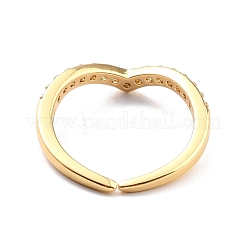 Clear Cubic Zirconia Crown Open Cuff Ring for Women&nbsp;RJEW-C018-15G