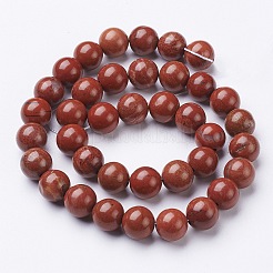 Natural Red Jasper Round Beads Strands&nbsp;X-GSR10mmC011