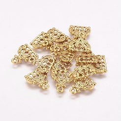 チベット風コネクター  鉛フリー及びカドミウムフリー  アンティーク黄金  14.5x13x2.5mm  穴：2mm&nbsp;TIBEP-LF0067YKG-AG-LF
