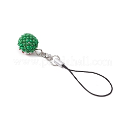 Watermelon Glass Seed Bead Beaded Charm Mobile Straps&nbsp;HJEW-MZ00183