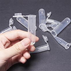 透明な使い捨てプラスチック遠心チューブ  キャップ付き  ラボ用品  透明  21.5~53.5x12~21mm  容量：0.2~5ミリリットル  300個/セット&nbsp;CON-NB0001-10