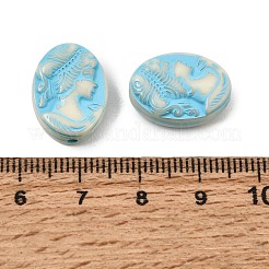 Painted Opaque Acrylic Beads&nbsp;AC-CBAA127-02D