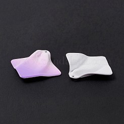 グラデーション スプレー塗装合金ペンダント  菱形  ライラック  43.5x23.5x4mm  穴：1.2mm&nbsp;LS-FIND-E026-03