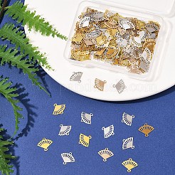 200Pcs 5 Colors Brass Laser Cut Hollow Connector Charms&nbsp;KK-FS0001-71