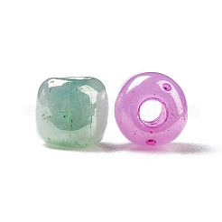 不透明色光沢ガラスシードビーズ6/0個  丸い穴  ラウンド  カラフル  4~4.5x3~3.5mm  穴：1.2~1.4mm  約5428個/ポンド&nbsp;SEED-A030-11C