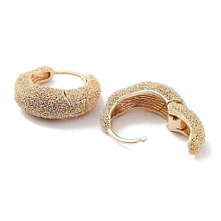 Brass Textured Hoop Earrings&nbsp;KK-B082-24G