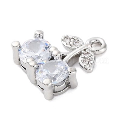 Brass Micro Pave Cubic Zirconia Charms&nbsp;KK-A240-20P-1