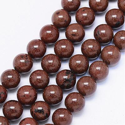 Natural Mahogany Obsidian Bead Strands&nbsp;G-F425-01-1