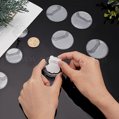 Wholesale 50Pcs 5 Style Round Plastic Brooch Protectors Cover ...