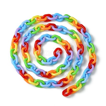 Handmade Acrylic Cable Chains&nbsp;AJEW-JB00538-1