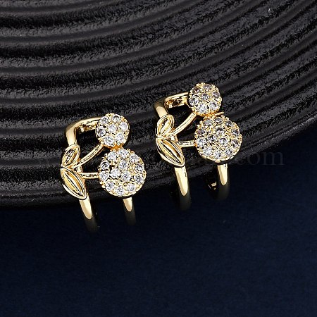 Wholesale Brass Micro Pave Cubic Zirconia Cuff Earrings