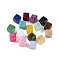 Acrylic Bead, Imitation Jade, Cube, Mixed Color, 9x8x8mm, Hole: 2mm