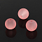 Baking Paint Transparent Glass Beads Strands, Frosted, Round, Salmon, 4mm, Hole: 1.1~1.6mm, about 200pcs/strand, 31.4 inch
