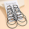 Alloy Hoop Earrings Sets, Black, 25~50mm, 6pairs/set