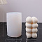 DIY Display Silicone Molds, Resin Casting Molds, Flower, White, Column, 60x85mm