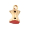 Alloy Enamel Pendants, Golden, Apple, 13.5x8x8mm, Hole: 1.8mm