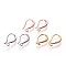 Brass Earring Hooks, with Horizontal Loop, Mixed Color, 15x9.5x2.5mm, Hole: 1.6mm, 20 Gauge, Pin: 0.8mm