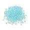 Transparent Glass Beads, Bicone, Cyan, 4x4x3.5mm, Hole: 1mm, 720pcs/bag