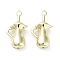 Brass Pendant, Real 18K Gold Plated, Bottle, 31.5x17x9mm, Hole: 2.2mm