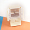 Plastic Refrigerator Mini Model, Micro Landscape Dollhouse Accessories, Pretending Prop Decorations, Bisque, 59x50x114mm