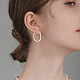 スターリングシルバーのフープピアス2組925個  リング  銀  22x20.5mm&nbsp;STER-BBC0007-56-5