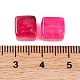 アクリルビーズ  イミテーション翡翠  キューブ  濃いピンク  9x8x8mm  穴：2mm  833個/ 500g&nbsp;OACR-H120-01D-3