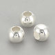 925スターリングシルバービーズ  ラウンド  銀  6x5.5mm  穴：2mm&nbsp;STER-S002-12-6mm-1