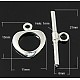 925 Sterling Silver Toggle Clasps&nbsp;STER-A008-36-1