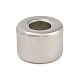CCBプラスチックビーズ  コラム  プラチナ  7x7x5mm  穴：3.5mm&nbsp;FIND-U003-18A-P-1
